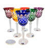 Coloured crystal wine glasses 280 ml Crate Olive