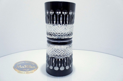 Czarne kryształowe szklanki do whisky 350ml Francuski