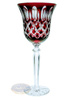 Ruby crystal wine glasses 280 ml Olive lattice