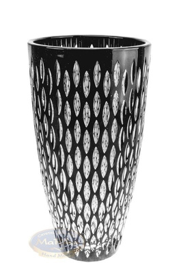 Black crystal vase 20 Stone