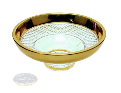 kryształowa misa 15 cm Złota