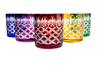 Coloured crystal whisky glasses 280 ml Crate Olive
