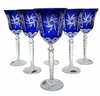 Cobalt crystal wine glasses 280 ml Olive Mill