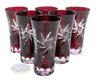 UZO ruby crystal glasses 75 ml Mill Olive