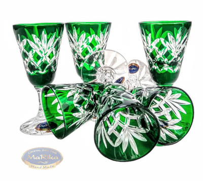 Emerald crystal vodka glasses 40 ml Pineapple