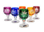 Coloured crystal vodka glasses 40 ml