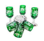 Emerald crystal vodka glasses 25ml