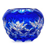Kobaltowy kryształowy  świecznik 8 cm Ananas