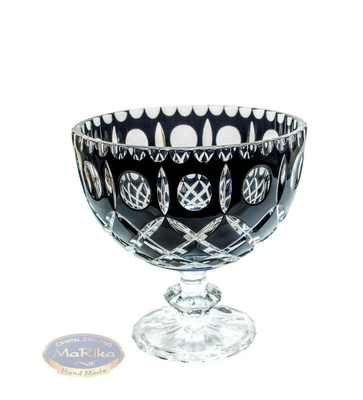 Black crystal legged bowl Crate Olive