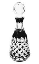 Black crystal glass carafe for Vodka Olive lattice 500 ml