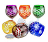 Coloured crystal wine glasses 280ml Pineapple