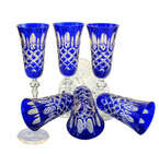Cobalt crystal champagne glasses 150 ml Crate Olive