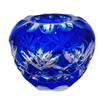 Kobaltowy kryształowy  świecznik 8 cm Ananas