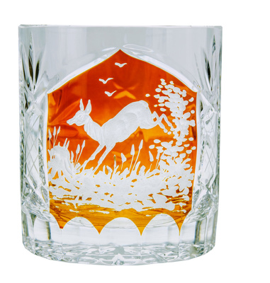 Grawerowane kryształowe szklanki do Whisky 280 ml