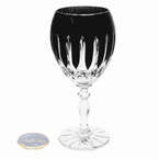Black crystal liqueur glasses 60ml Line 6 pieces