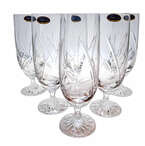 Crystal Beer Glasses 330 ml Frosted Leaf