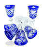 Cobalt crystal liqueur glasses 60ml Pineapple 6 pieces