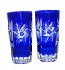 Cobalt crystal water glasses 320ml Olive Mill