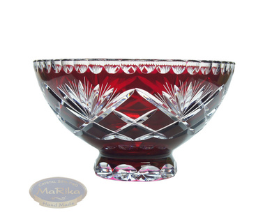 Ruby crystal bowl 23 cm Pineapple