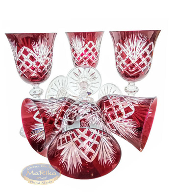 Ruby crystal wine glasses 170 ml Pineapple