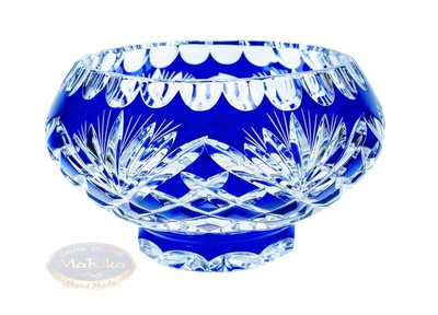 Cobalt crystal bowl