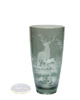 Steel engraved Deer vase