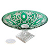 Emerald crystal fruit platter 28 cm