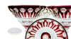 Ruby crystal martini glasses 170ml French
