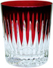 Rubinowe kryształowe szklanki do whisky 280ml