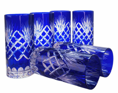 Cobalt crystal water and drink glasses 320 ml Pineapple