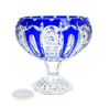 Cobalt crystal legged bowl 25cm Praha