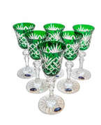 Emerald crystal liqueur glasses 60ml Pineapple 6 pieces