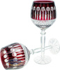 Ruby crystal wine glasses 280 ml French