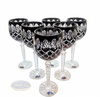 Black crystal wine glasses 280 ml Crate Olive