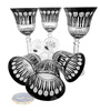 Black crystal wine glasses 280ml French