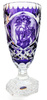 Grawerowany ametystowy kryształowy wazon 30 cm   A. Mucha