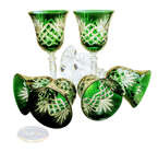 Emerald crystal wine glasses 280 ml Pineapple