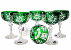 Emerald crystal champagne glasses 150ml Olive Mill