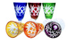 Coloured crystal vodka glasses 40 ml Pineapple