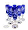 Cobalt crystal champagne glasses 150ml Pineapple