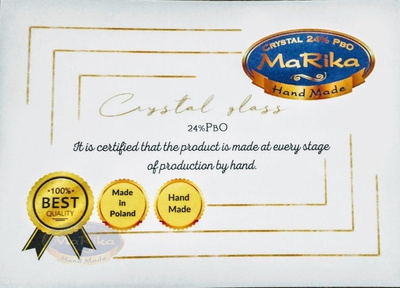 Czarne kryształowe kieliszki do martini 170ml Francuskie