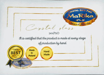 Kobaltowa kryształowa Bomboniera 12 cm Młynek Oliwka