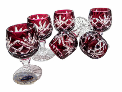 Ruby crystal vodka glasses 40 ml Pineapple