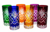 Coloured crystal glasses for water and drinks 320 ml Pineapple