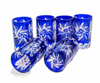 Cobalt crystal vodka glasses 30ml Olive Mill