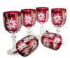 Ruby crystal wine glasses 240 ml Olive Mill