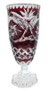 Rubinowy Kryształowy wazon 35 cm Młynek