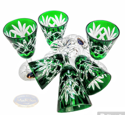 Emerald crystal vodka glasses 40 ml Pineapple