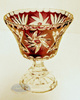Rubinowa   kryształowa Paterka  Rumcajs 16 cm Młynek Oliwka
