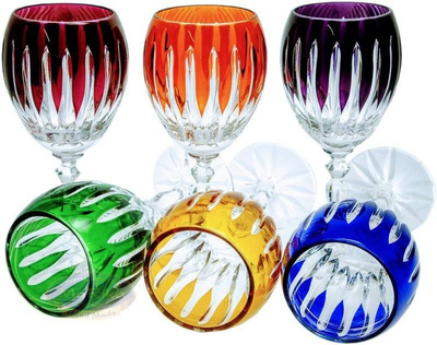 Colour crystal liqueur glasses 60ml Line